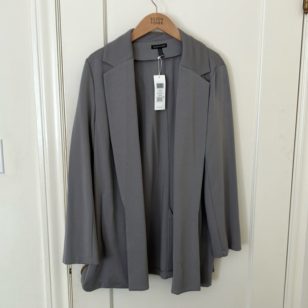 NEW! Eileen Fisher Notch Collar Ponte  Jacket size XL